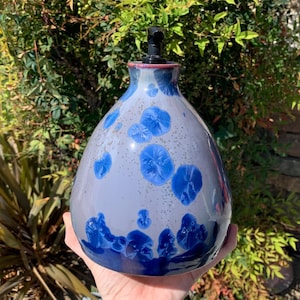 Ceramic Soap Dispenser Crystalline Glazed Handmade Soap Pump