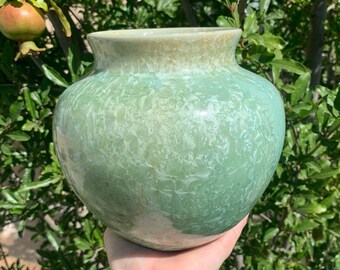 Crystalline Pottery Vase Handmade Decorative Flower Vase