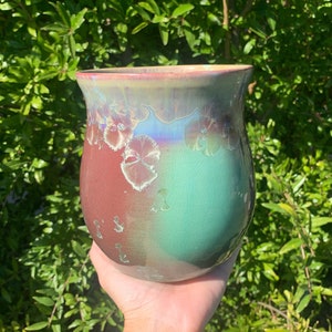 Kitchen Utensil Crock Crystalline Glazed Kitchen Utensil Holder Decor