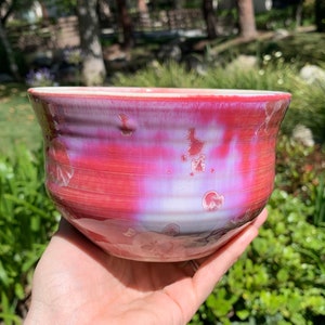 Crystalline Glazed Dinner Bowl Handmade Soup Bowl