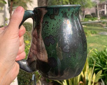 24 oz Large Ceramic Mug Handmade Crystalline Glazed Large Coffee Cup