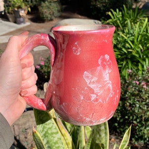Large Ceramic Mug Handmade Crystalline Glazed Large Coffee Cup