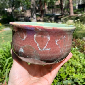 Crystalline Glazed Dinner Bowl Handmade Soup Bowl