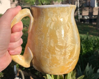 24 oz Large Ceramic Mug Handmade Crystalline Glazed Large Coffee Cup