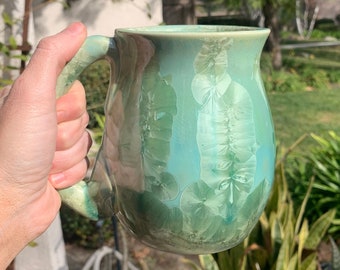 24 oz Large Ceramic Mug Handmade Crystalline Glazed Large Coffee Cup