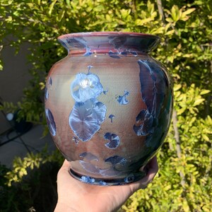 Handmade Pottery Vase Ceramic Crystalline Glazed Decor