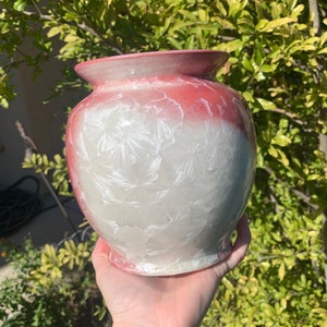Handmade Pottery Vase Ceramic Crystalline Glazed Decor