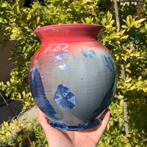 Handmade Pottery Vase Ceramic Crystalline Glazed Decor