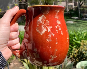 24 oz Large Ceramic Mug Handmade Crystalline Glazed Large Coffee Cup