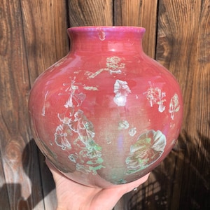 Handmade Pottery Vase Ceramic Crystalline Glazed Decor