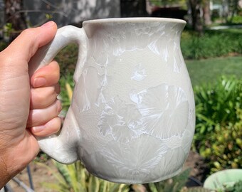 24 oz Large Ceramic Mug Handmade Crystalline Glazed Large Coffee Cup