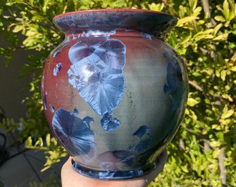 Handmade Pottery Vase Ceramic Crystalline Glazed Decor