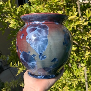 Handmade Pottery Vase Ceramic Crystalline Glazed Decor