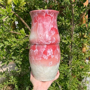 Crystalline Pottery Vase Handmade Decorative Flower Vase