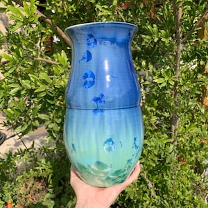 Crystalline Pottery Vase Handmade Decorative Flower Vase