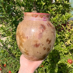 Crystalline Pottery Vase Handmade Decorative Flower Vase