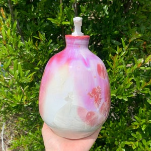 Ceramic Soap Dispenser Crystalline Glazed Extra Large Soap Pump