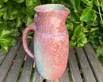 Ceramic Pitcher Crystalline Pottery Handmade Large Drink Pitcher