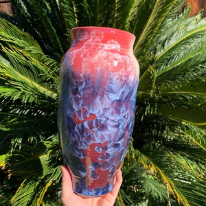 Handmade Pottery Vase Ceramic Crystalline Glazed Decor