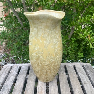 Crystalline Pottery Vase Handmade Decorative Flower Vase