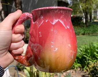 24 oz Large Ceramic Mug Handmade Crystalline Glazed Large Coffee Cup