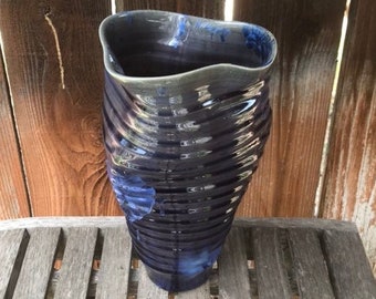 Handmade Pottery Vase Ceramic Crystalline Glazed Decor