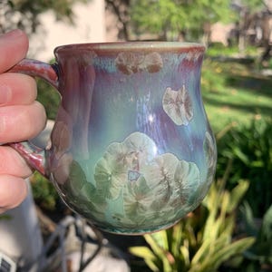 Handmade Espresso or Double Espresso Cup Crystalline Glazed Espresso Mug