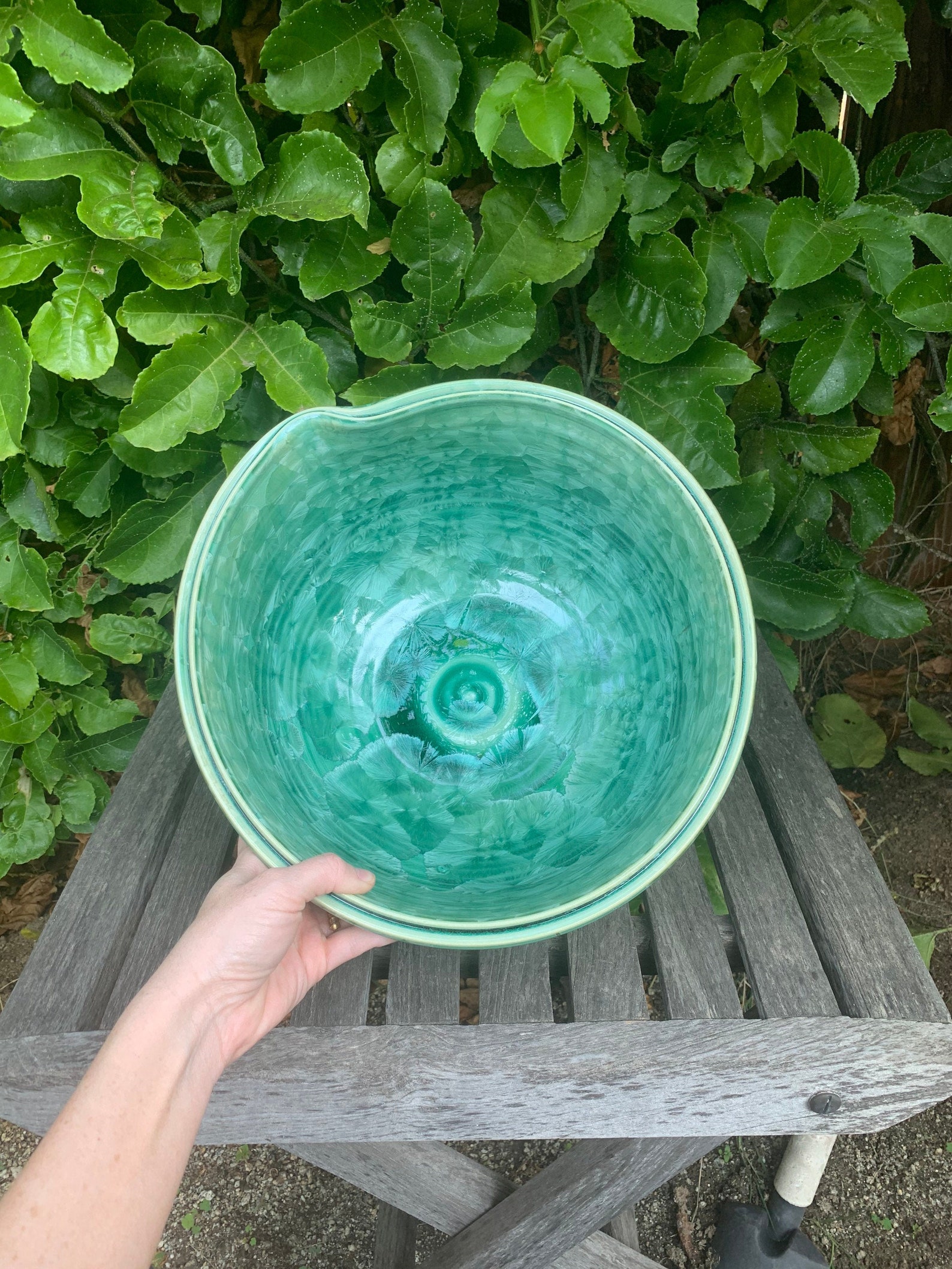 Crystalline Glazed Decorative Fruit Bowl Handmade Bowl Etsy