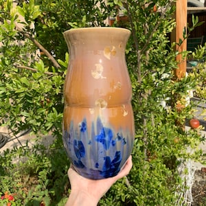 Crystalline Pottery Vase Handmade Decorative Flower Vase