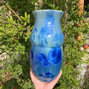 Crystalline Pottery Vase Handmade Decorative Flower Vase