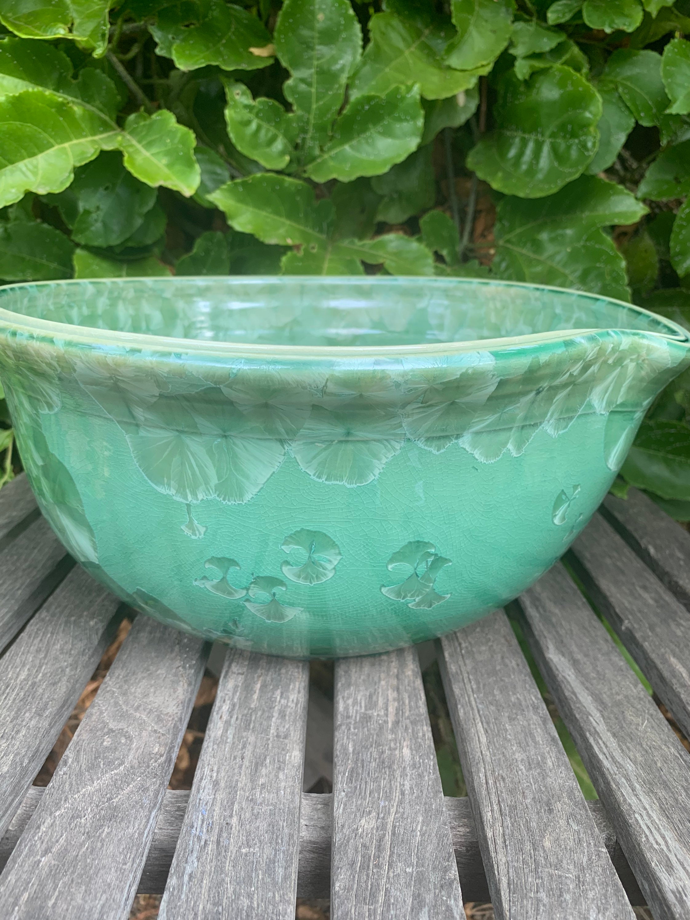 Crystalline Glazed Decorative Fruit Bowl Handmade Bowl Etsy