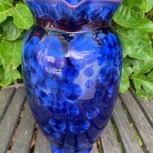 Crystalline Pottery Vase Handmade Decorative Flower Vase image 2