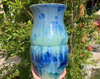 Crystalline Pottery Vase Handmade Decorative Flower Vase