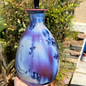Ceramic Soap Dispenser Crystalline Glazed Handmade Soap Pump