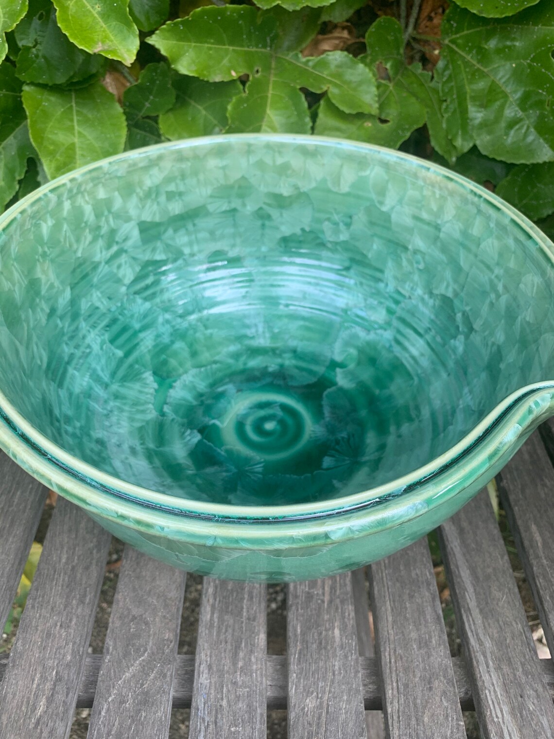 Crystalline Glazed Decorative Fruit Bowl Handmade Bowl Etsy