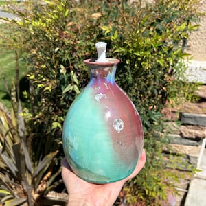 Ceramic Soap Dispenser Crystalline Glazed Handmade Soap Pump