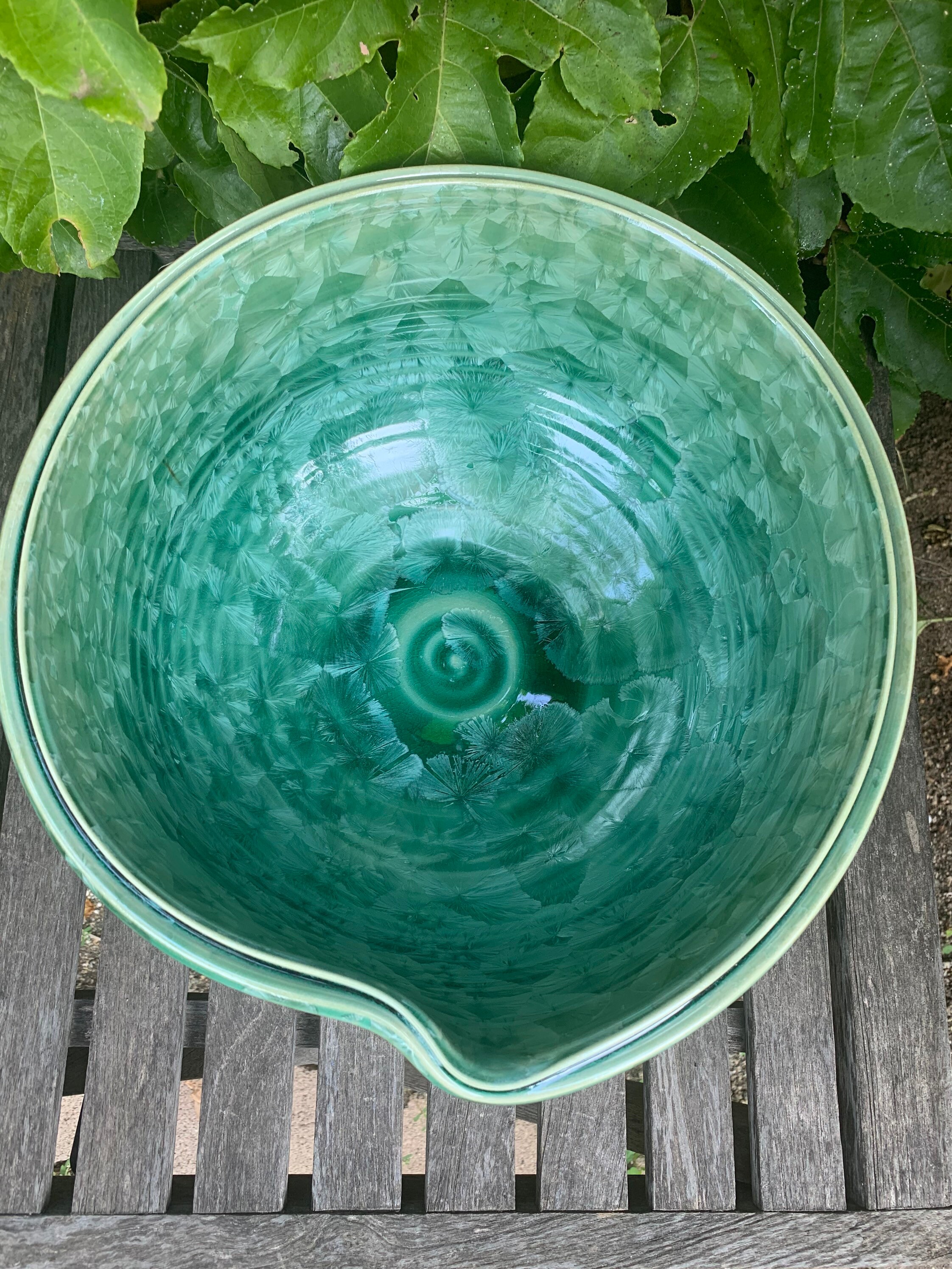 Crystalline Glazed Decorative Fruit Bowl Handmade Bowl Etsy