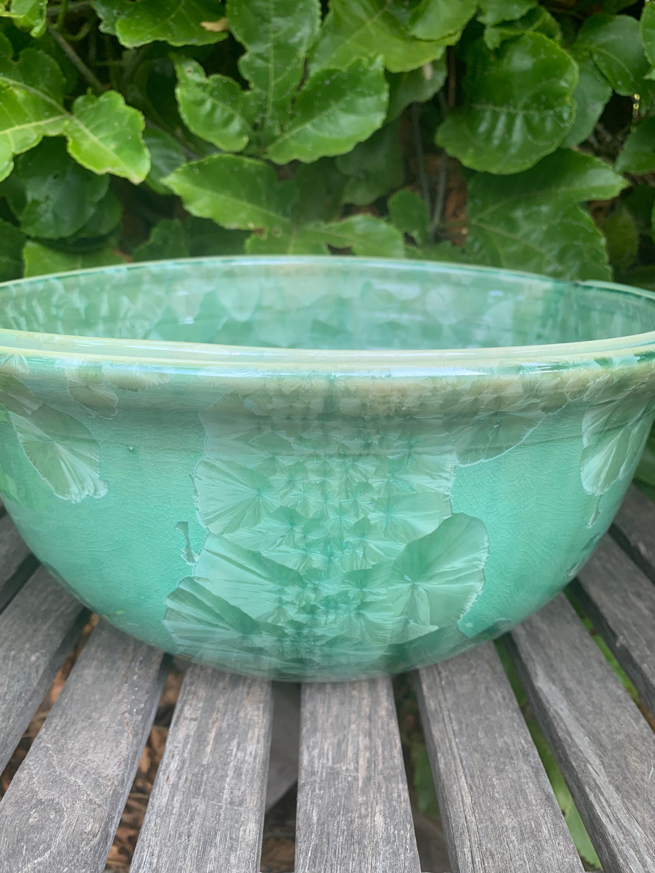 Crystalline Glazed Decorative Fruit Bowl Handmade Bowl Etsy