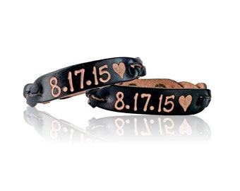 Personalized name bracelets - Festival leather bracelets - Name custom bracelets - leather name bracelets - his & her gifts - Birthday gift