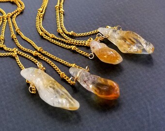 Citrine Necklace - Etsy