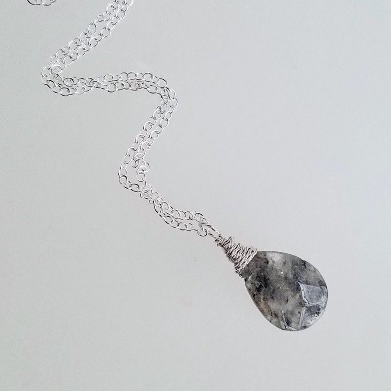 Raw Birthstone Crystal Silver Gem Necklace Gift for Her Birthstone Necklace Mom\u2019s Christmas Rough Moss Agate Crystal Necklace