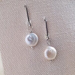 Pearl Earrings, Sterling Silver Earrings, Classic Light Fresh Water Pearl Earrings