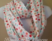 Multi color dot Nursing Scarf- Ready to Ship