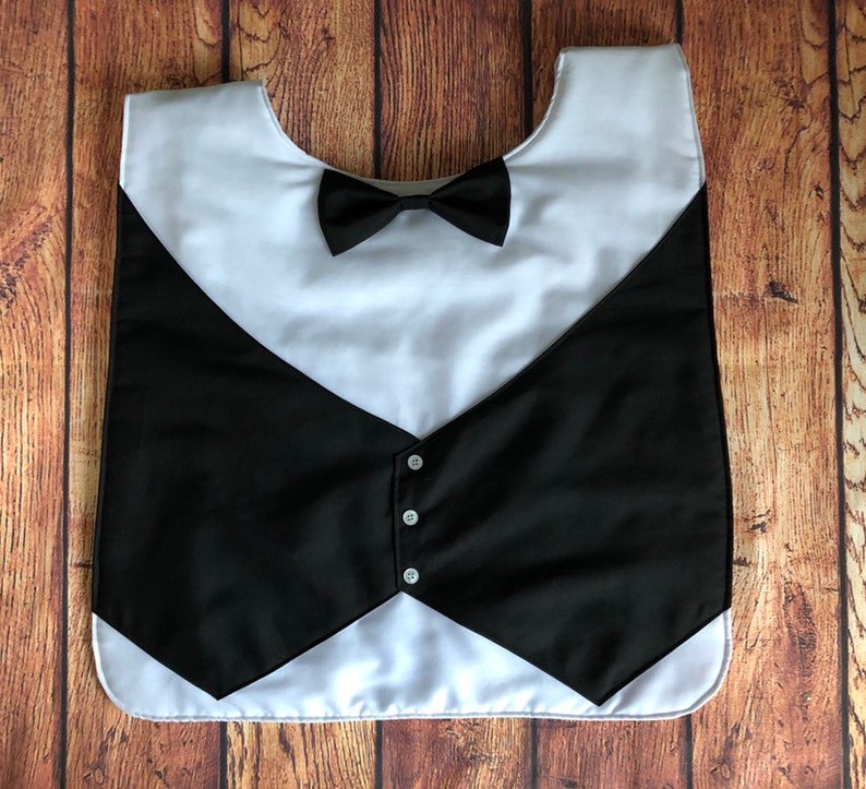 Tuxedo Adult Bib Etsy