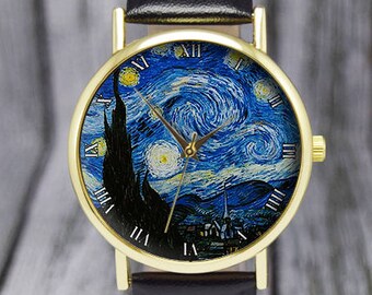The Starry Night | Art Watch | Vincent Van Gogh | Fine Art| Ladies Watch | Mens Watch | Birthday | Wedding | Gift Ideas | Fashion Accessory