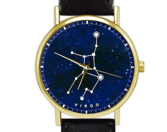 Virgo Constellation Watch | Zodiac Watch | Ladies Watch | Men's Watch | Gift Ideas | Minimalist | Geometric | Line Drawing | Astronomy