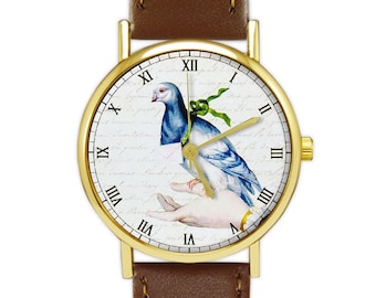 Vintage Pigeon Messenger | Dove | Bird Watch | Leather Watch | Ladies Watch | Women Watch | Birthday | Wedding | Gift Ideas | Accesories