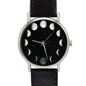 Moon Phases Watch | Space Watch | Lunar Watch | Astronomy | Ladies Watch | Unisex Watch | Gift Ideas | Accessories |