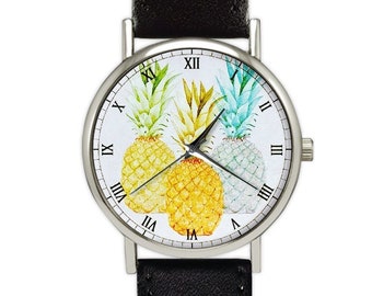 Pineapple Watch | Fruit Watch | Minimalist | Women's Watch | Ladies Watch | Gift for Her | Wedding Gift | Birthday Gift | Accessories