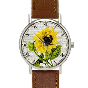 Sunflower Flower Watch | Floral | Botanical | Women's Watch | Ladies | Birthday | Mother's Day Gift | Gift Ideas | Jewelry |